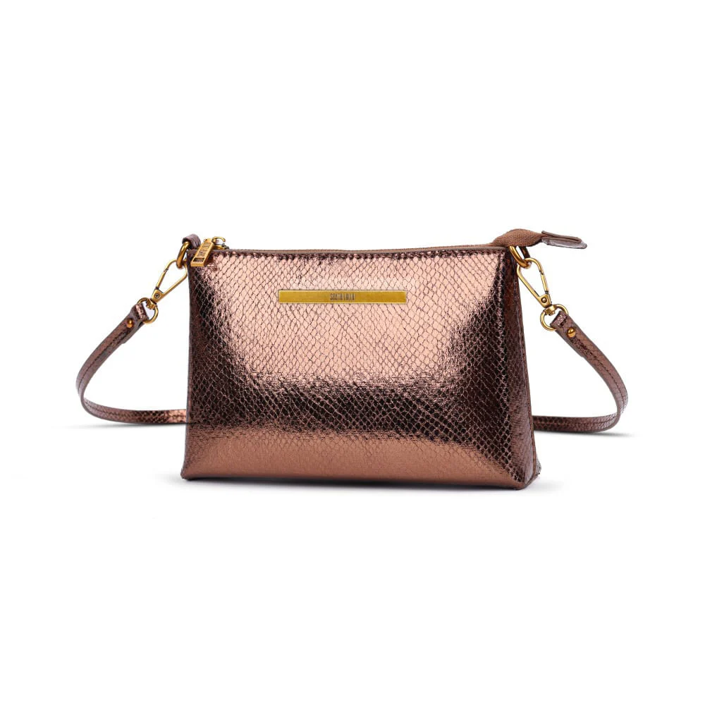 Bolsa Cobre Metalizada Alça Fina Transversal - vista 3 de 7