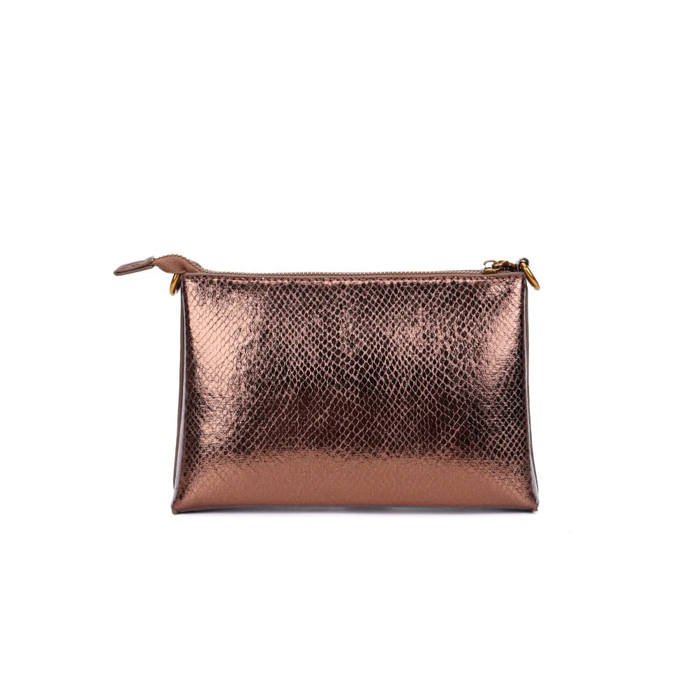 Bolsa Cobre Metalizada Alça Fina Transversal - vista 5 de 7
