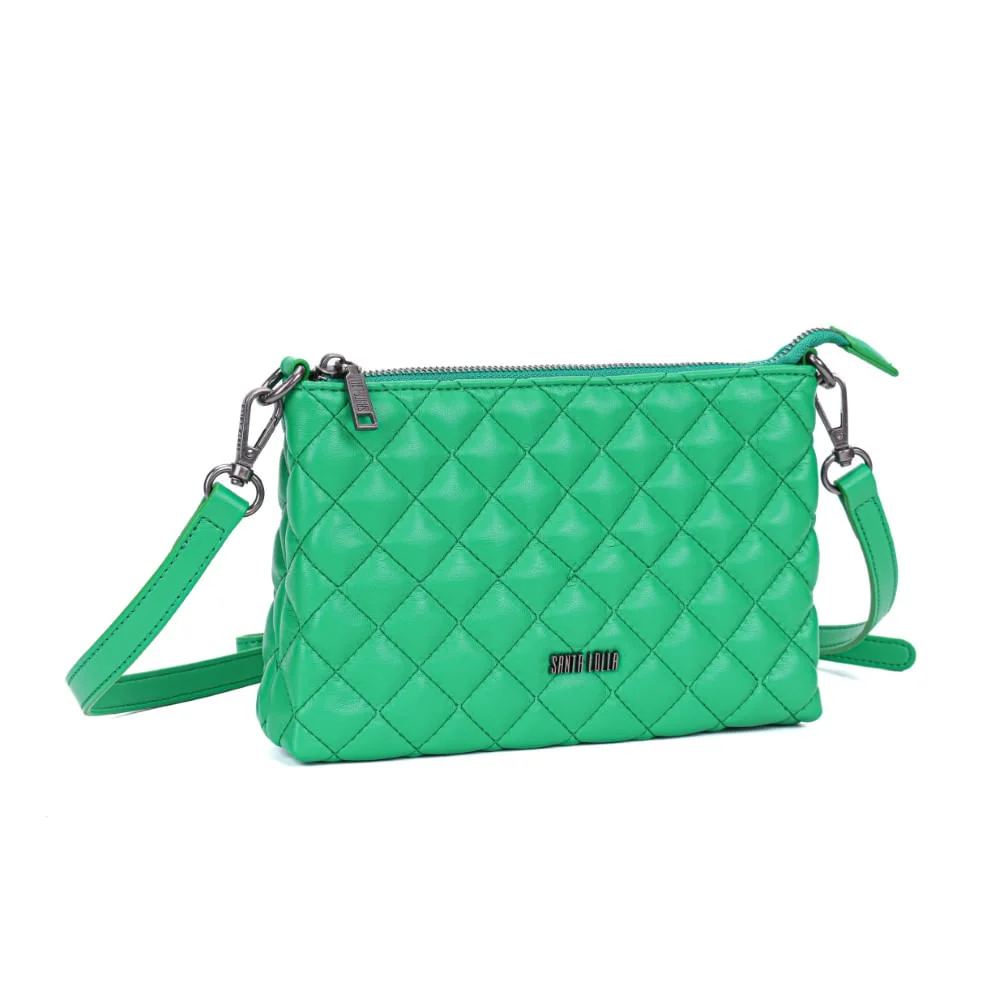 Bolsa Verde Esmeralda Matelassê Alça Fina Transversal - vista 2 de 7