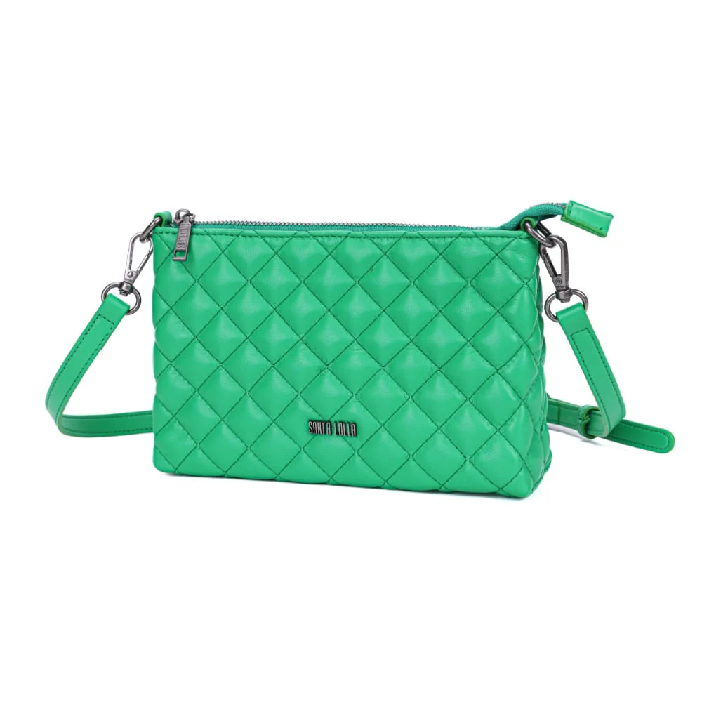 Bolsa Verde Esmeralda Matelassê Alça Fina Transversal - vista 3 de 7