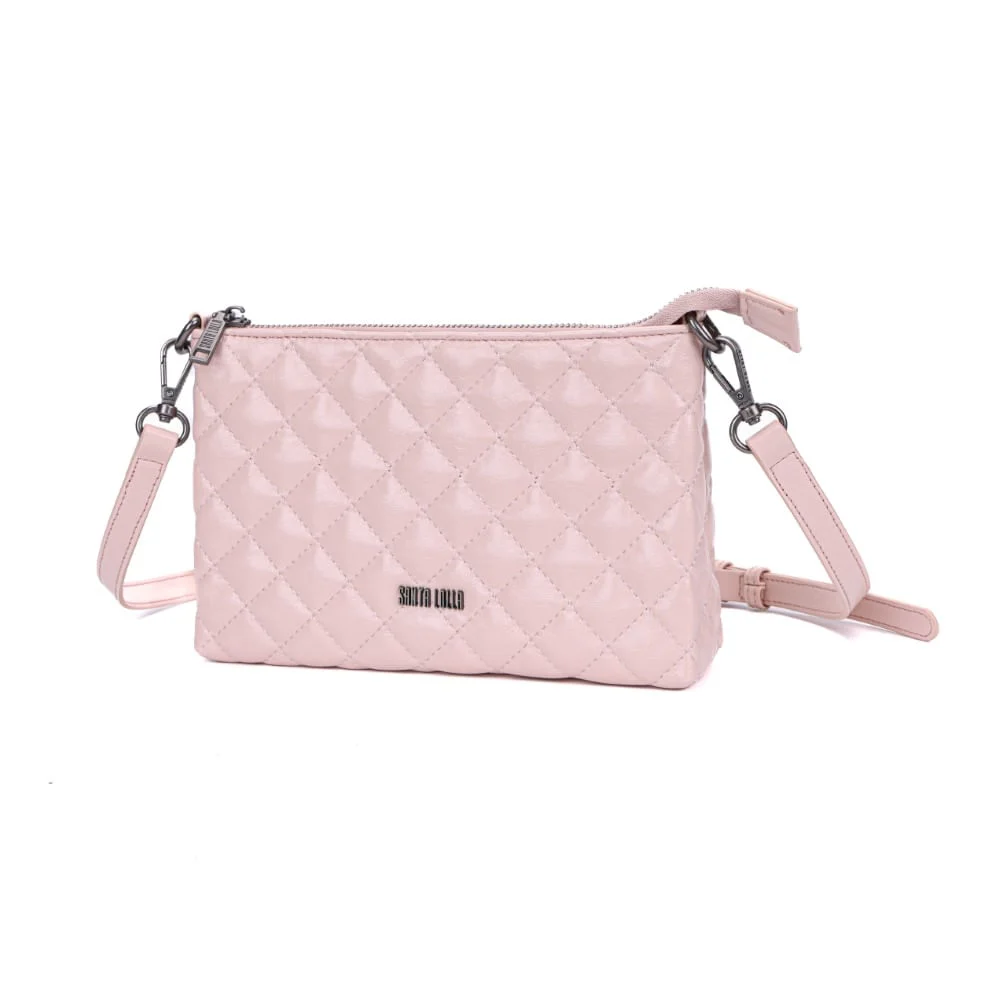 Bolsa Rose Verniz Matelassê Alça Fina Transversal - vista 2 de 6