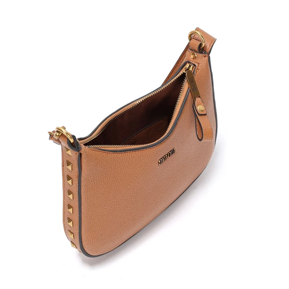 Bolsa Baguete Caramelo Spikes Alça Dupla Corrente - vista 3 de 3