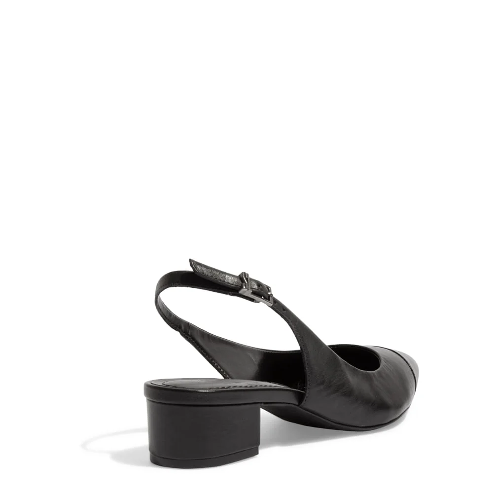 Scarpin couro nobre soft preto - vista 3 de 3