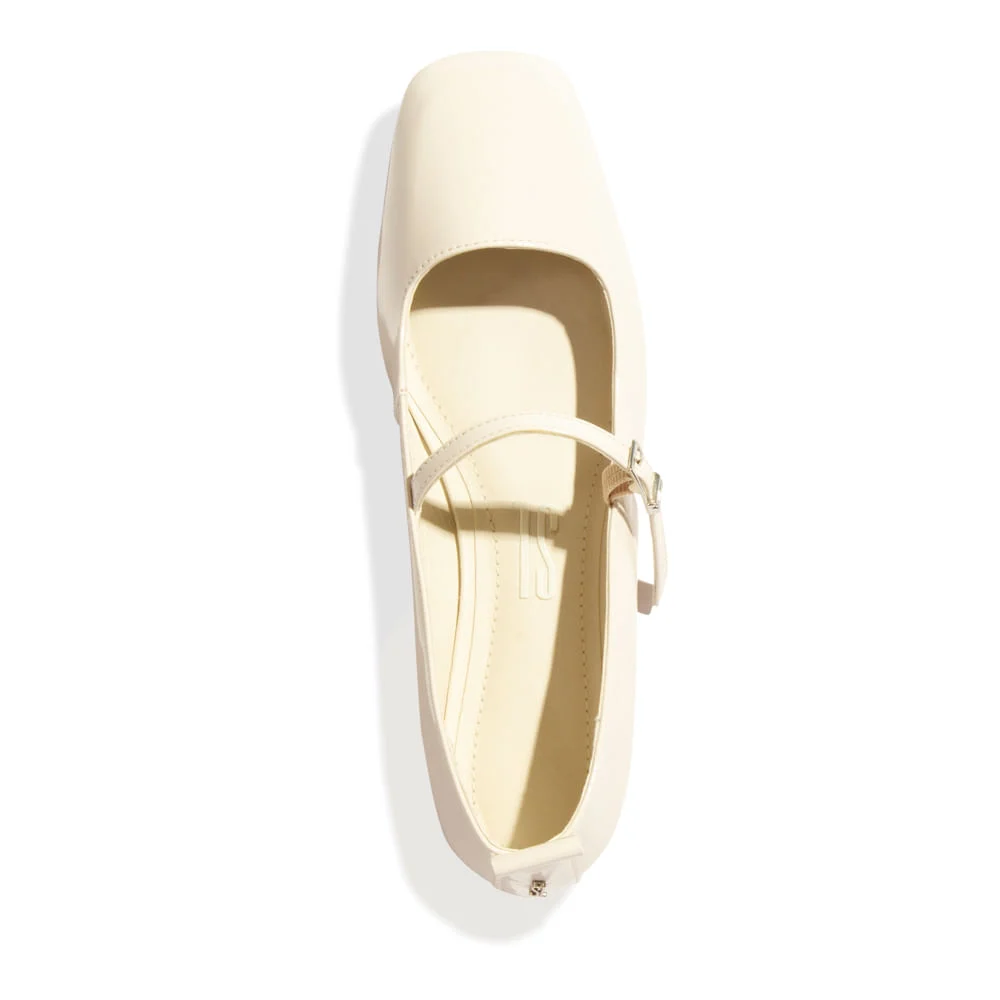 Sapatilha Boneca Verniz Anzeli Off White - vista 4 de 4