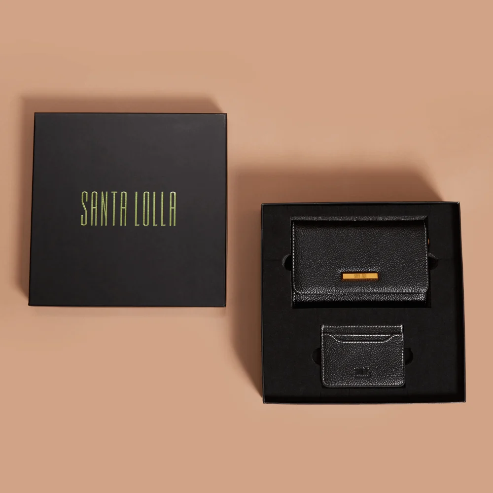 Kit Presente Bolsa Transversal e Porta Cartão Preto - vista 2 de 10