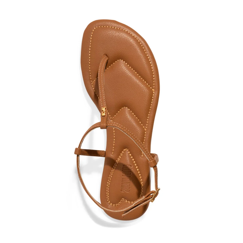 Rasteira Floater Lux Marrom - vista 3 de 4