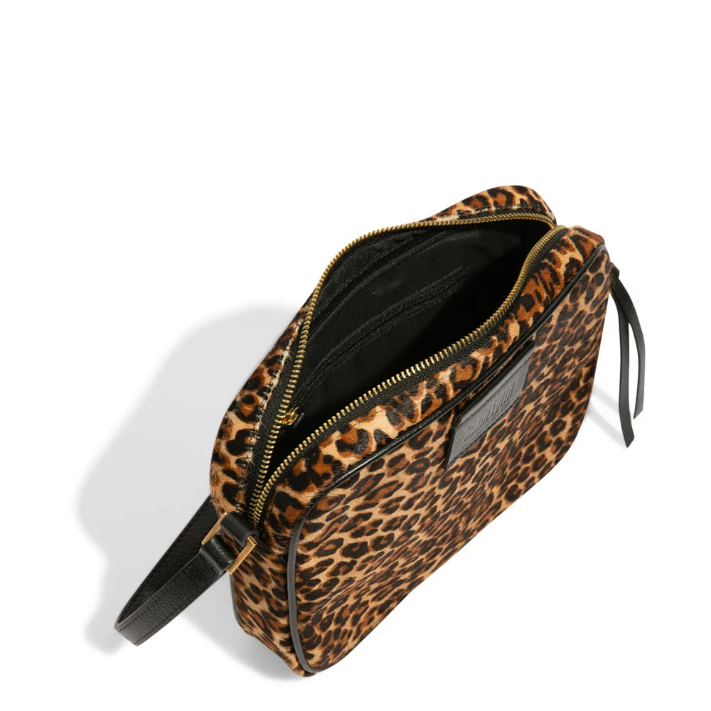Bolsa Couro Transversal Animal Print Onça - Linha Genuine Leather - vista 3 de 3