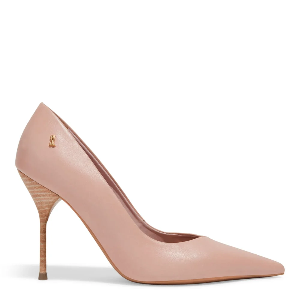 Scarpin One Couro Nobre Soft Rosa Salto Alto - vista 1 de 3