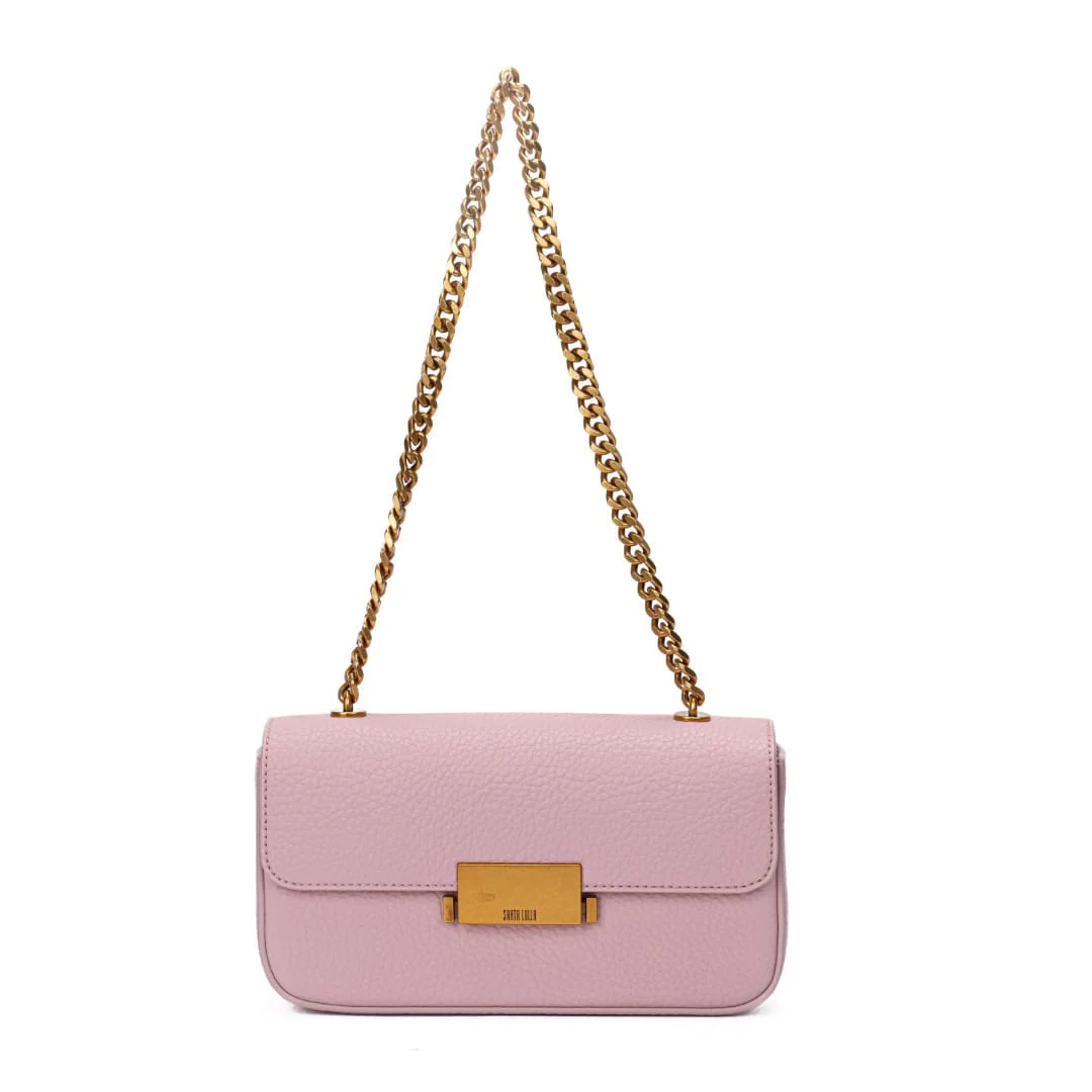 Bolsa Pequena Floater Rosa Candy Alça Corrente Ombro - vista 1 de 7