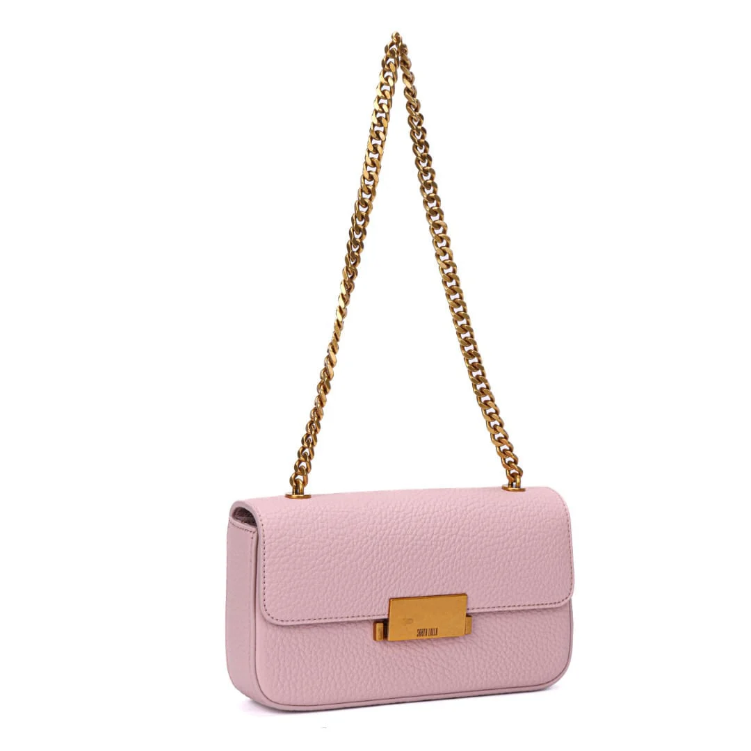 Bolsa Pequena Floater Rosa Candy Alça Corrente Ombro - vista 2 de 7