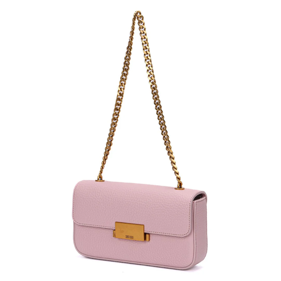 Bolsa Pequena Floater Rosa Candy Alça Corrente Ombro - vista 3 de 7