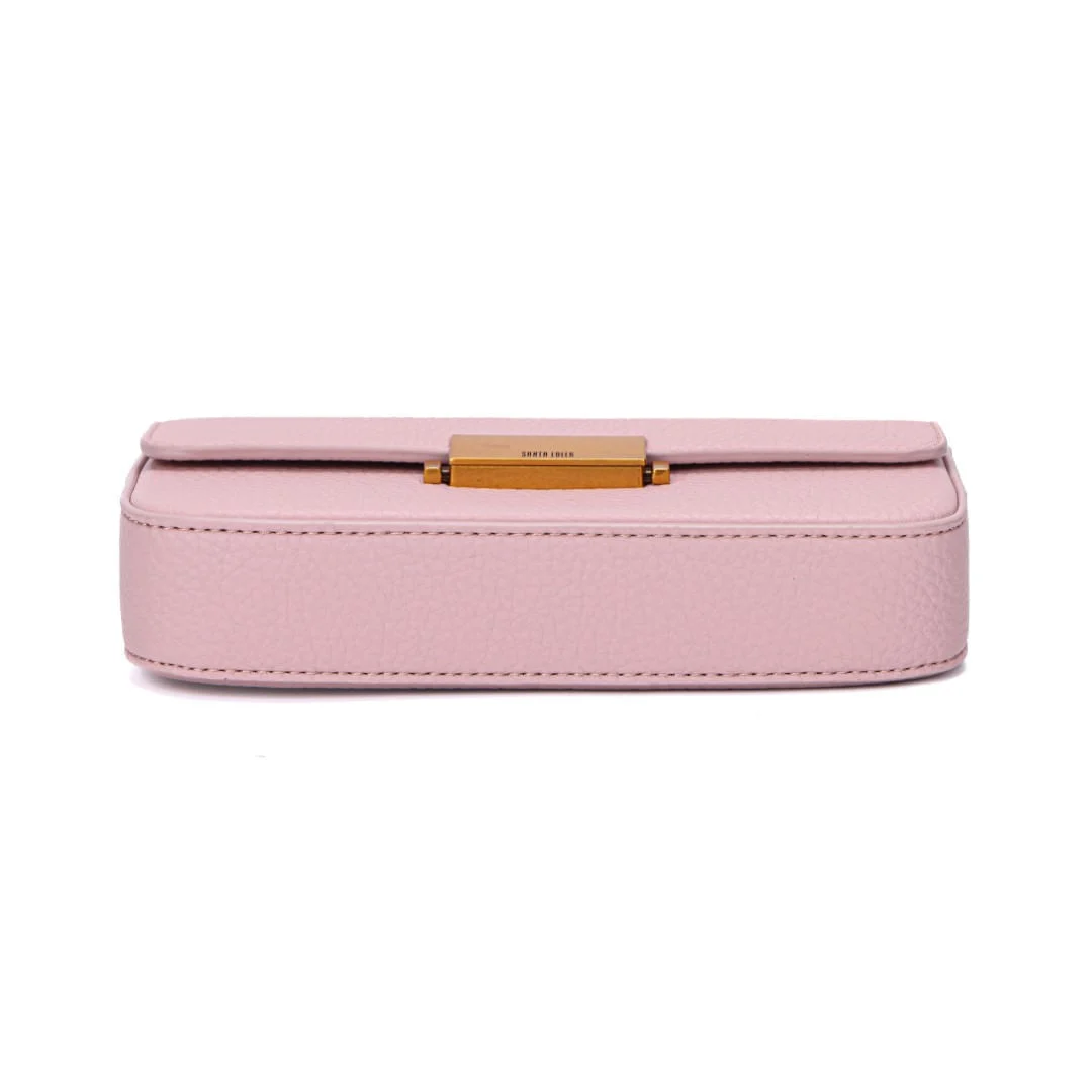 Bolsa Pequena Floater Rosa Candy Alça Corrente Ombro - vista 4 de 7