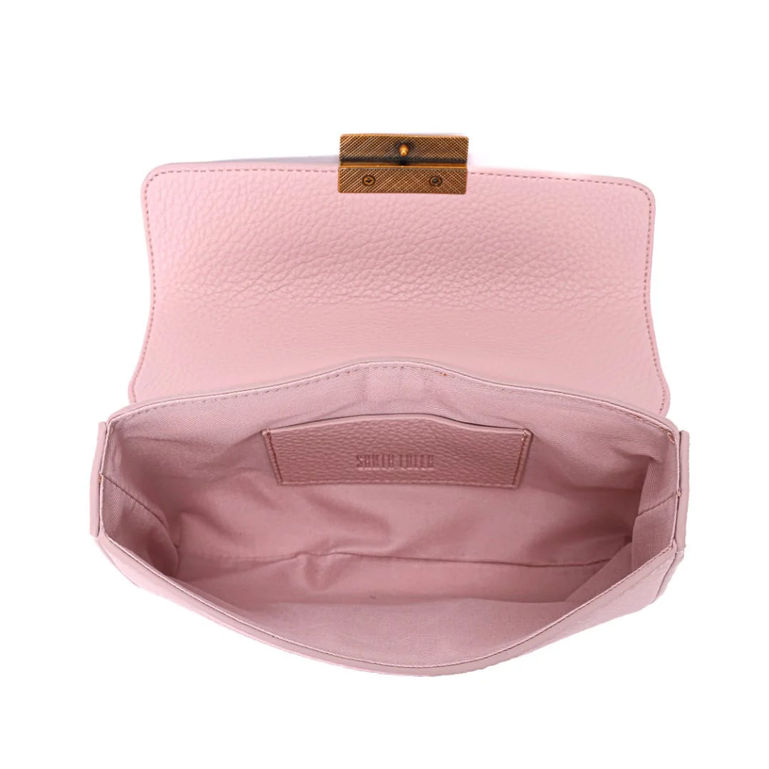 Bolsa Pequena Floater Rosa Candy Alça Corrente Ombro - vista 5 de 7