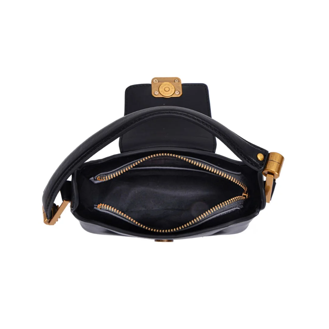 Bolsa Pequena Soft Preta Alça Dupla - vista 7 de 10