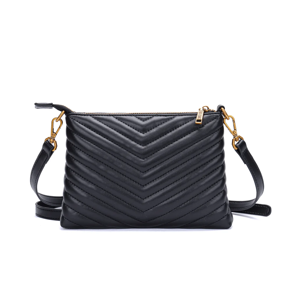 Bolsa Clutch Soft Preta Alça Transversal - vista 5 de 5
