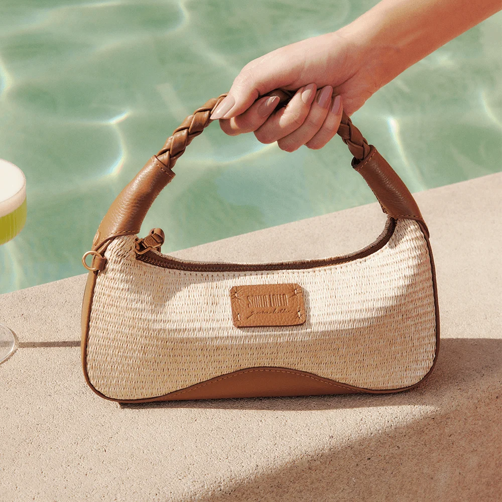 Bolsa Tramado Marrom Safari Duas Alças - vista 1 de 4