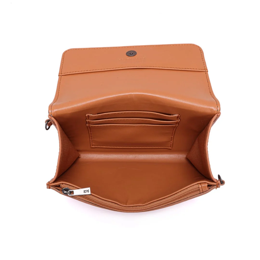 Bolsa Pequena Soft Caramelo Alça Transversal - vista 5 de 6