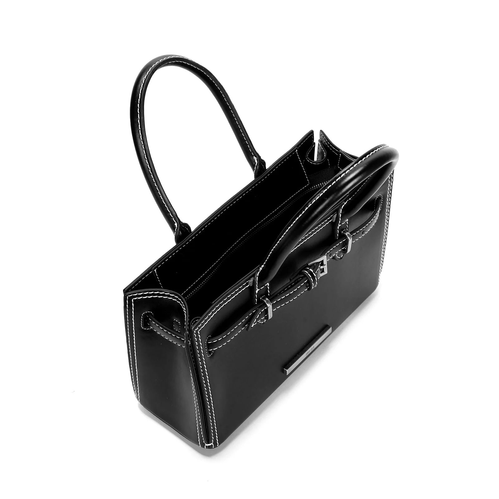 Bolsa Preta Estruturada Floater Alça De Ombro - vista 3 de 3