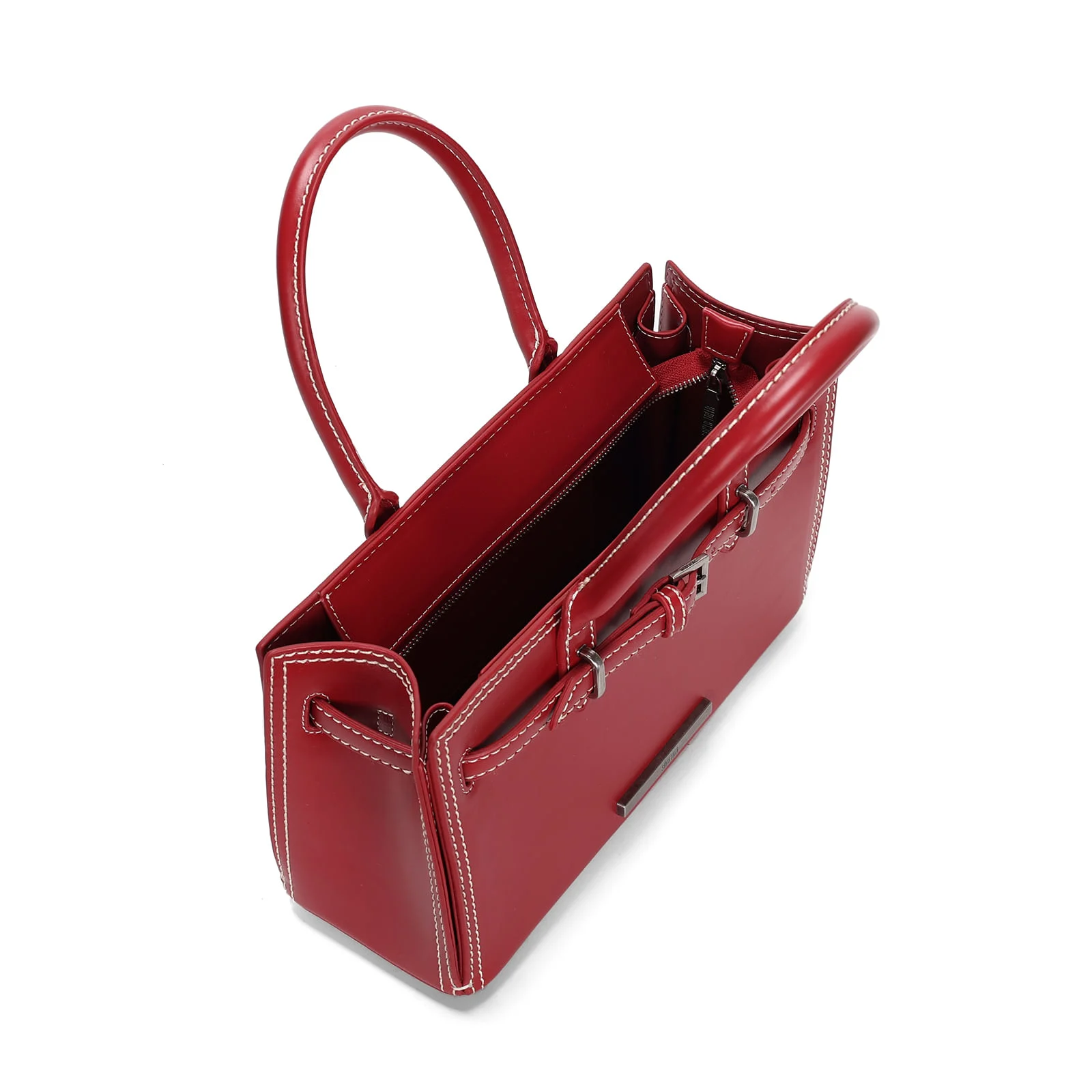 Bolsa Vermelha Cherry Estruturada Soft Alça De Ombro - vista 3 de 3