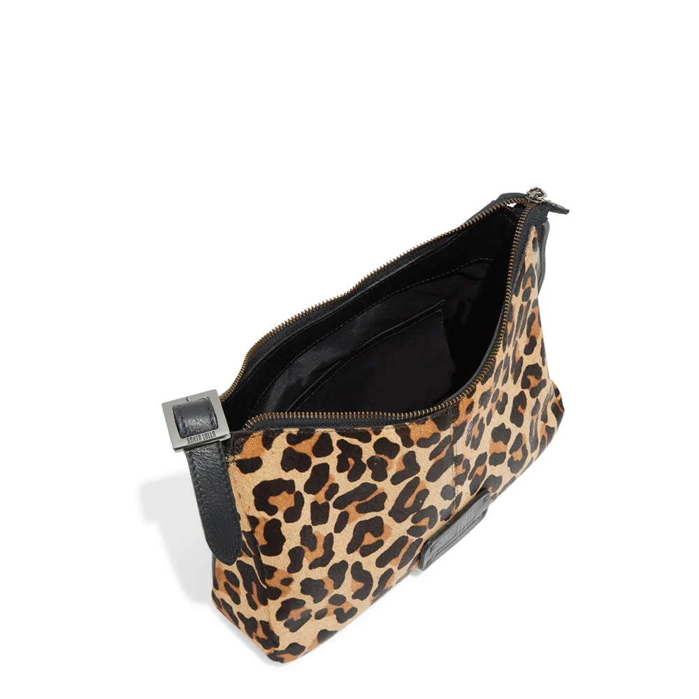 Bolsa Couro Animal Print Onça Alça De Ombro - vista 3 de 3