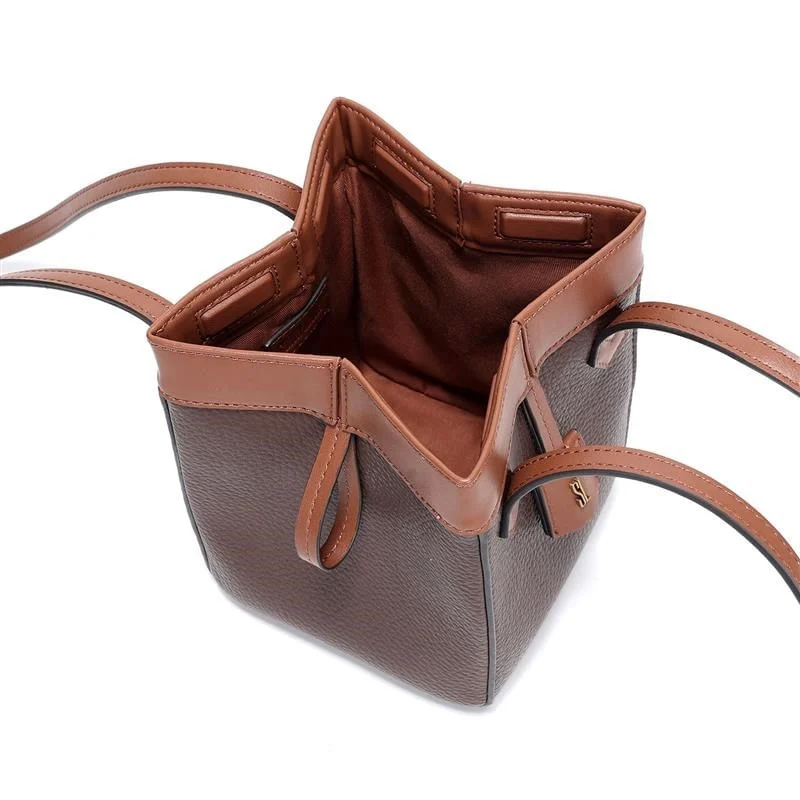 Bolsa Tramado Marrom Alça Longa - vista 3 de 3