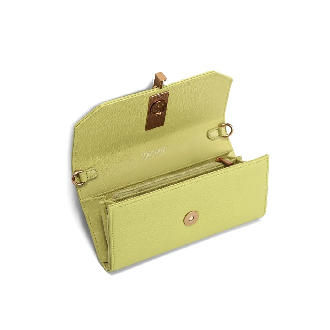 Bolsa Carteira Floater Verde Limão Alça De Ombro - vista 3 de 3