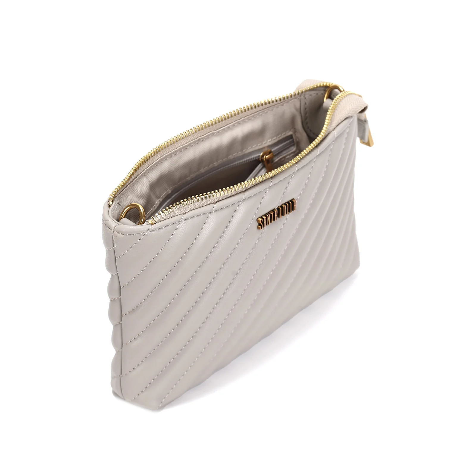 Bolsa Pequena Soft Cinza Alça Transversal - vista 3 de 3